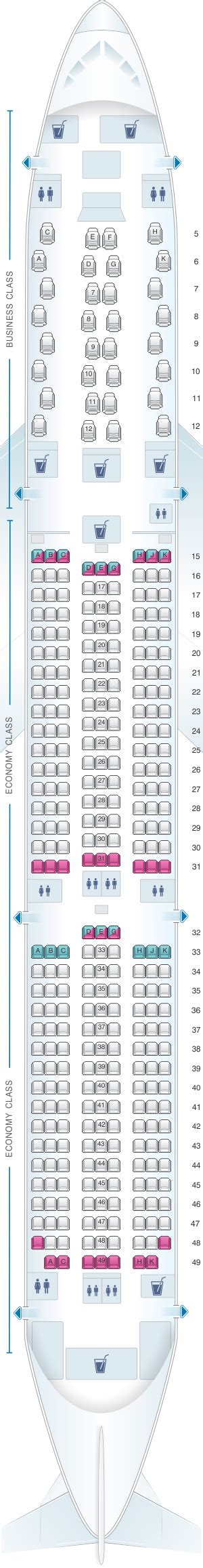 Seat Map Etihad Airways Boeing B787 10 .